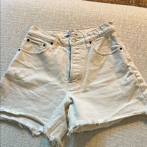 Abercrombie & Fitch Cream Jean Shorts